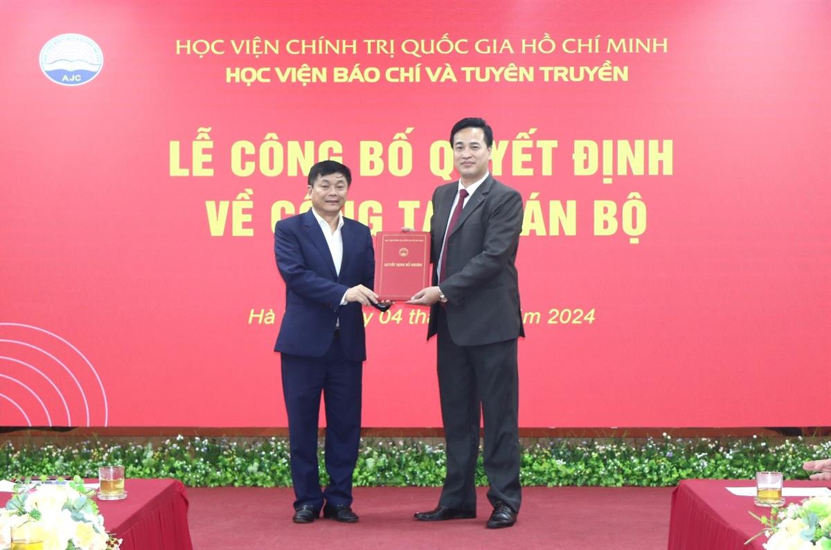 Lễ Công bố quyết định bổ nhiệm cán bộ,  lãnh đạo quản lý